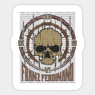 Franz Ferdinand Vintage Skull Sticker